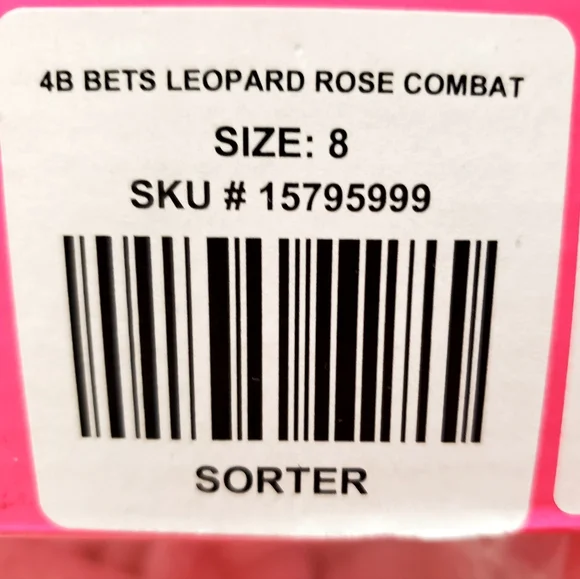 TORRID BETSEY JOHNSON Leopard Rose Combat Boot! - Picture 9 of 9